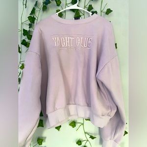Princess Polly Yacht Club Purple sweatshirt size 6